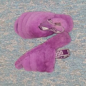 UGG Fur Slingback Sandals Size 9